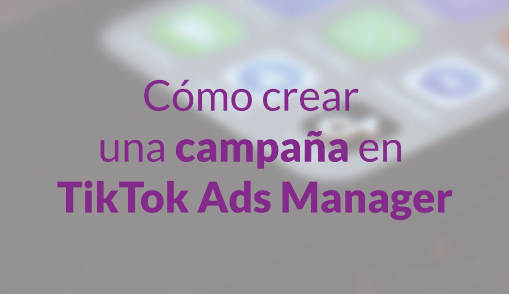 Cómo crear una campaña en TikTok Ads Manager